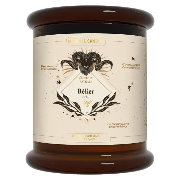MY JOLIE CANDLE Bougie parfumée vétiver, pomelo, bois de cèdre Astrale bélier - 300 g