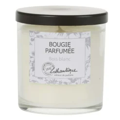 Best LOTHANTIQUE Bougie senteur bois blanc de 160 g