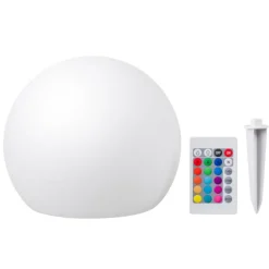 Outlet OUTSIDE LIVING Boule flottante solaire en plastique blanc MultiBright SolarFloat - Ø 20 x H 18 cm