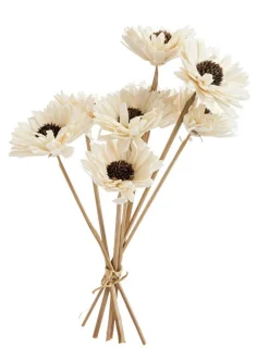 Online Bouquet de 8 fleurs artifcielles Gerbera coloris blanc - Ø 6 cm