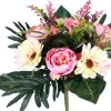 Online RIVIERA Bouquet de fleurs artificielles Pivoine et Gerbera crème et rose – Les 12 fleurs