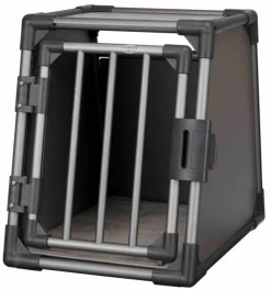 New TRIXIE Box de transport pour chien en aluminium coloris gris graphite - 48 x 56 x 61 cm