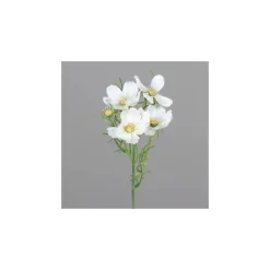 New Branche artificielle de Cosmea 4 fleurs crème - 40 cm