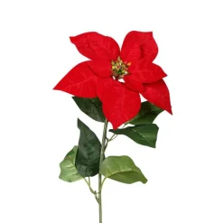 ARTF Branche de Poinsettia artificiel rouge – 55 cm
