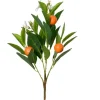 Clearance KAEMINGK Branche d’oranger en plastique vert avec fleurs et oranges - Ø 19 x H 58 cm