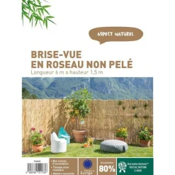 BOTANIC® Brise vue en paillon non pelé - H 150 cm x L 6 m