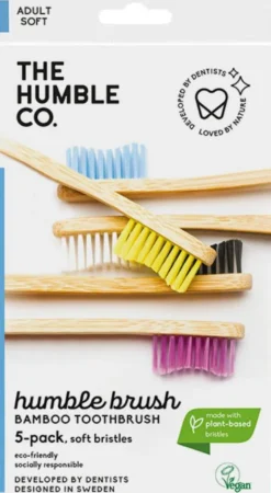 Online THE HUMBLE CO. Brosse à dents en Bambou Soft - Pack famille de 5 couleurs