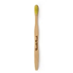 THE HUMBLE CO. Brosse à dents pour adulte en bambou souple coloris jaune