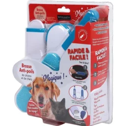 Online BRANDY Brosse anti-poils magique coloris bleu Wouapy