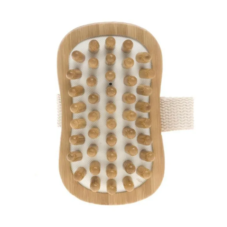 Outlet NATURAL ACCESSOIRES Brosse de massage corps bambou 13x7,5x3 cm