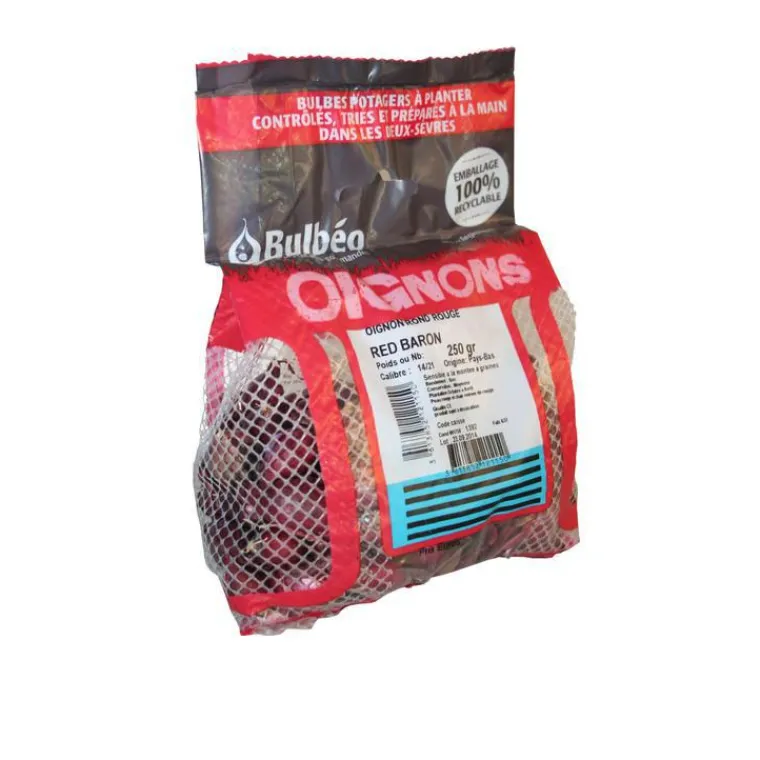 Outlet BOTANIC® Bulbes d’oignons rouge red baron 250 g