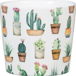 Discount DEROMA Cache-pot 870 Cactus Garden Ø 11 x H 9,3 cm Céramique émaillée