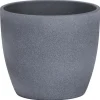 Outlet DEROMA Cache-pot 920 Dark stone Ø 19 x H 17 cm Céramique émaillée