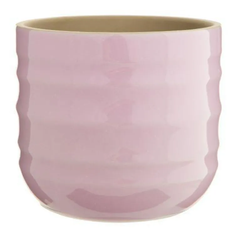 Outlet Cache-pot Aceno coloris violet en céramique - Ø 13,3 cm x 11,8 cm