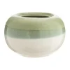 Sale Cache-pot Bowl orchidée coloris beige en céramique - Ø 19 cm x 13 cm