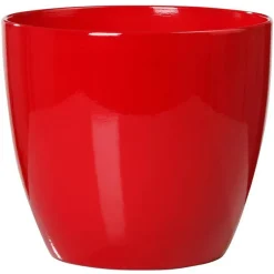 Sale DEROMA Cache-pot coloris rouge en céramique - Ø 11 cm