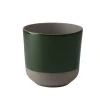 Outlet Cache-pot coloris vert en céramique Sandstone - Ø 30 x 28 cm