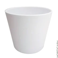 PERM Cache-pot en céramique blanc Fresh B14 - Ø 14,5 x H 12 cm