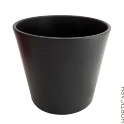 Sale PERM Cache-pot en céramique coloris anthracite - Ø 13 x H 10,5 cm