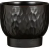 Outlet DEROMA Cache-pot en céramique noir Scheurich 931 Ebano - Ø 11 cm
