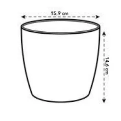 Sale ELHO Cache-pot en plastique coloris vert menthe Brussels M16 - Ø 16 cm