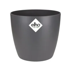 Sale ELHO Cache-pot en polypropylène Brussels rond mini anthracite - Ø 10,5 cm