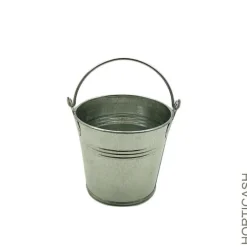 Sale Cache-pot seau avec anse coloris gris - Ø 8cm