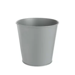 New Cache-pot seau coloris gris en zinc - Ø 18,5 cm