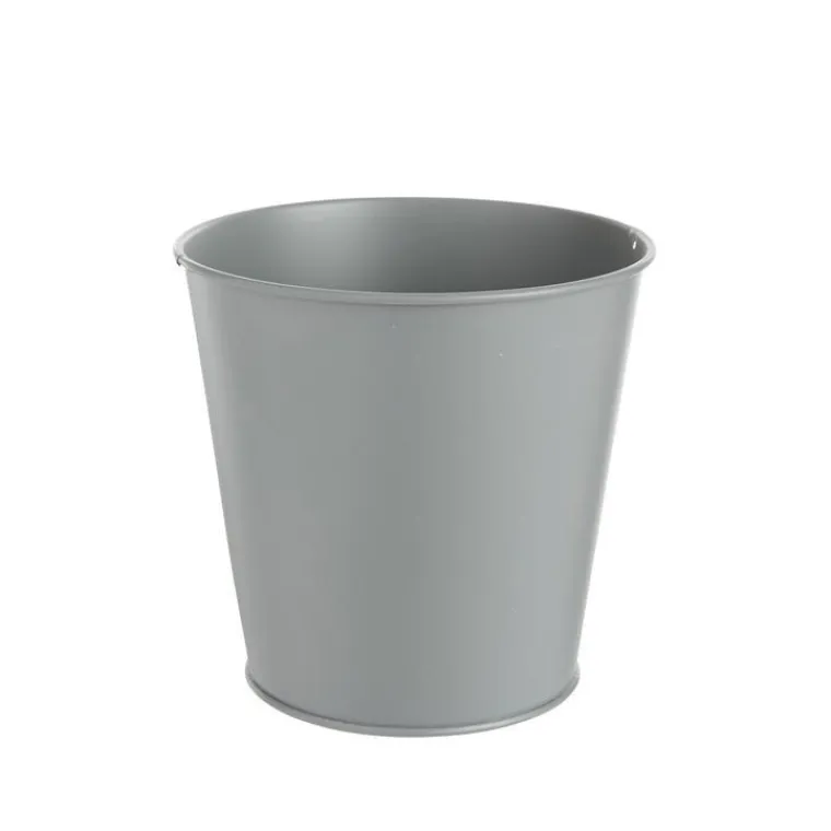 Hot Cache-pot seau coloris gris en zinc - Ø 10,5 cm