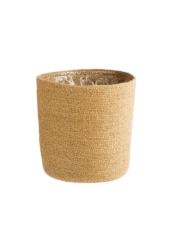 Outlet DECOSTYL Cache-pot vannerie naturelle coloris beige en jute - 30 x 28 x 25 cm