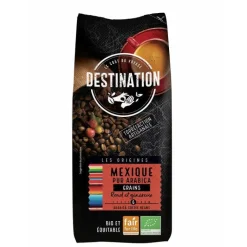 DESTINATION Café Mexique pur arabica bio grain équitable - 1 kg