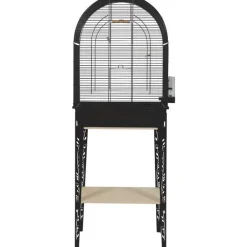 Online ZOLUX Cage avec meuble pour les oiseaux exotiques ou les canaris coloris noir Chic Patio – 53 x 33 x 144 cm (cage + pieds)