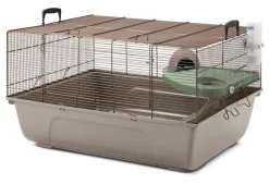 Clearance SAVIC Cage pour hamster et souris à barreaux serrés coloris gris/fils cuivre Savix Jerry - 67 x 49 x 36,5 cm