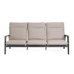 Sale BIZZOTTO Canapé 3 places en aluminium anthracide Miguel Pélican