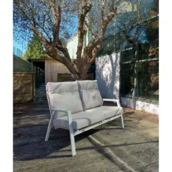 Canapé inclinable 2 places, couleur pélican - BIZZOTTO Kledi