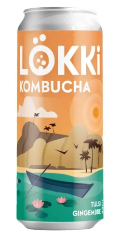 Clearance LÖKKI Canette de Kombucha tulsi gingembre Lökki - 33 cl