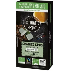 Sale DESTINATION Capsules biodégradables Grands Crus bio FFL