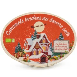 Clearance LA MAISON D'ARMORINE Caramels tendres au beurre salé bio Maison Armorine - dans une boîte ovale en bois de 250 g