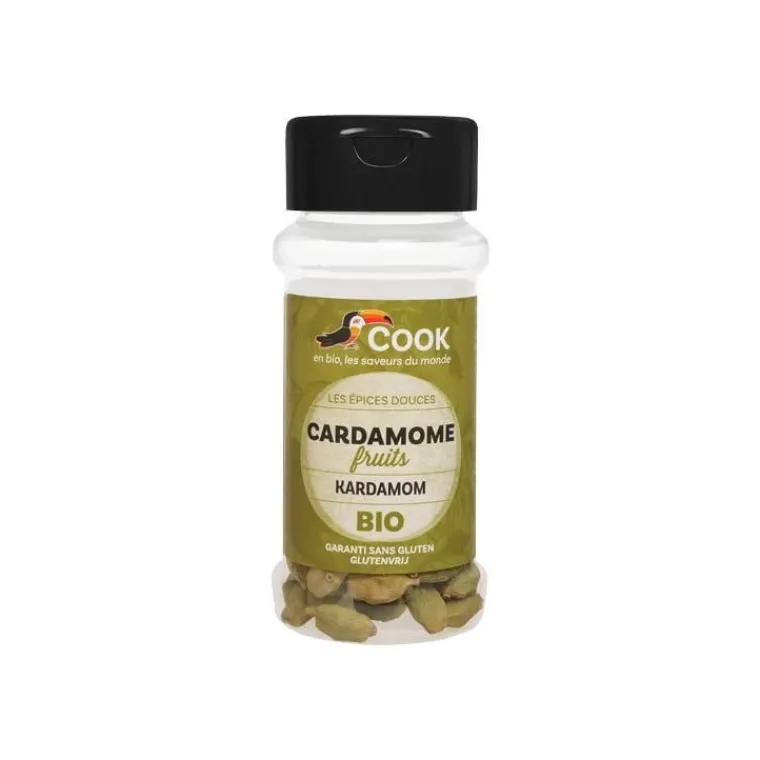 Clearance COOK Cardamome en fruits bio en pot de 25 g