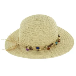 Online INSTANT NATURE Chapeau de paille avec perles Carla