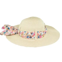 Hot INSTANT NATURE Chapeau en paille à ruban fleurie Amely