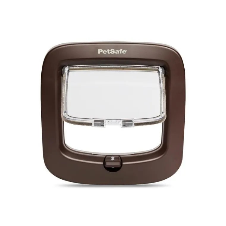 PETSAFE Chatière 4 positions luxe brune