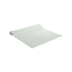 Best Chemin de table uni en coton argenté bleu ciel brillant - 150 x 50 cm