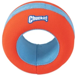 PETMATE Chuckit! Jouet Chien Amphibious Mega Ball Roller Coloris Orange Et Bleu - Ø 11 cm