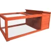 FLAMINGO Clapier extérieur atto en bois orange 120x65xH51 cm