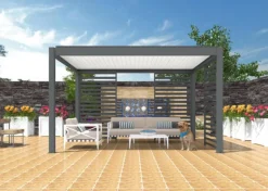 Sale Claustra pergola gris, Eris - Zephir - Star led, Proloisirs Grey