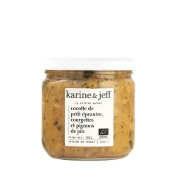 Discount KARINE & JEFF Cocotte de petit épeautre, courgettes et pignons de pin bio Le bonheur est dans le pot - 350 g
