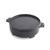 Hot WEBER Cocotte en fonte émaillée noire 2 en 1 Gourmet BBQ System - 42 x 33,5 cm