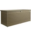 Outlet BIOHORT Coffre de jardin 200 en acier galvanisé coloris bronze métallique - 201 x 79 x 83 cm