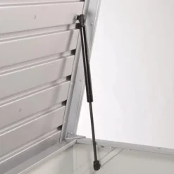 Best BIOHORT Coffre de jardin 160 en acier galvanisé coloris argent métallisé - 160 x 79 x 83 cm